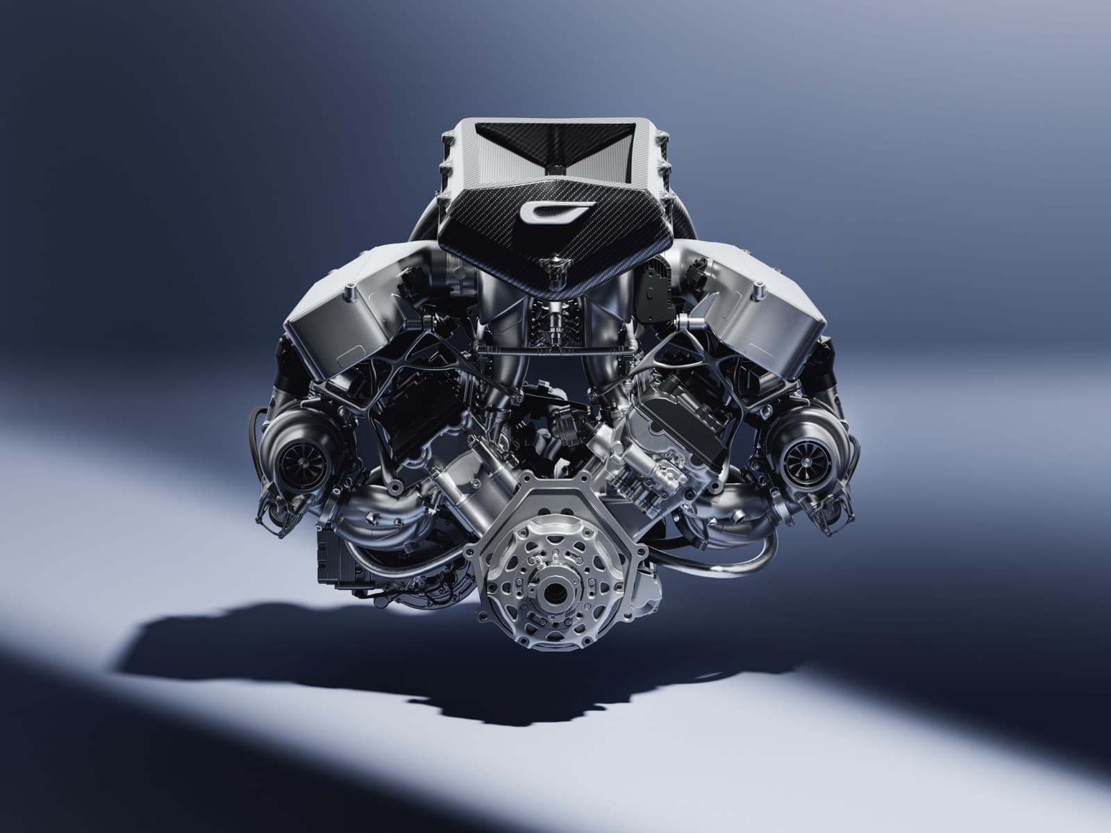 Czinger 2.88L twin-turbo V8, front view