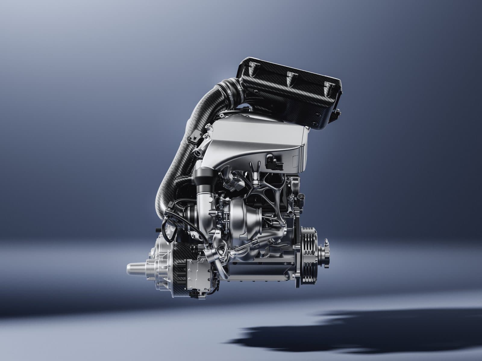 Czinger 2.88L twin-turbo V8, side view