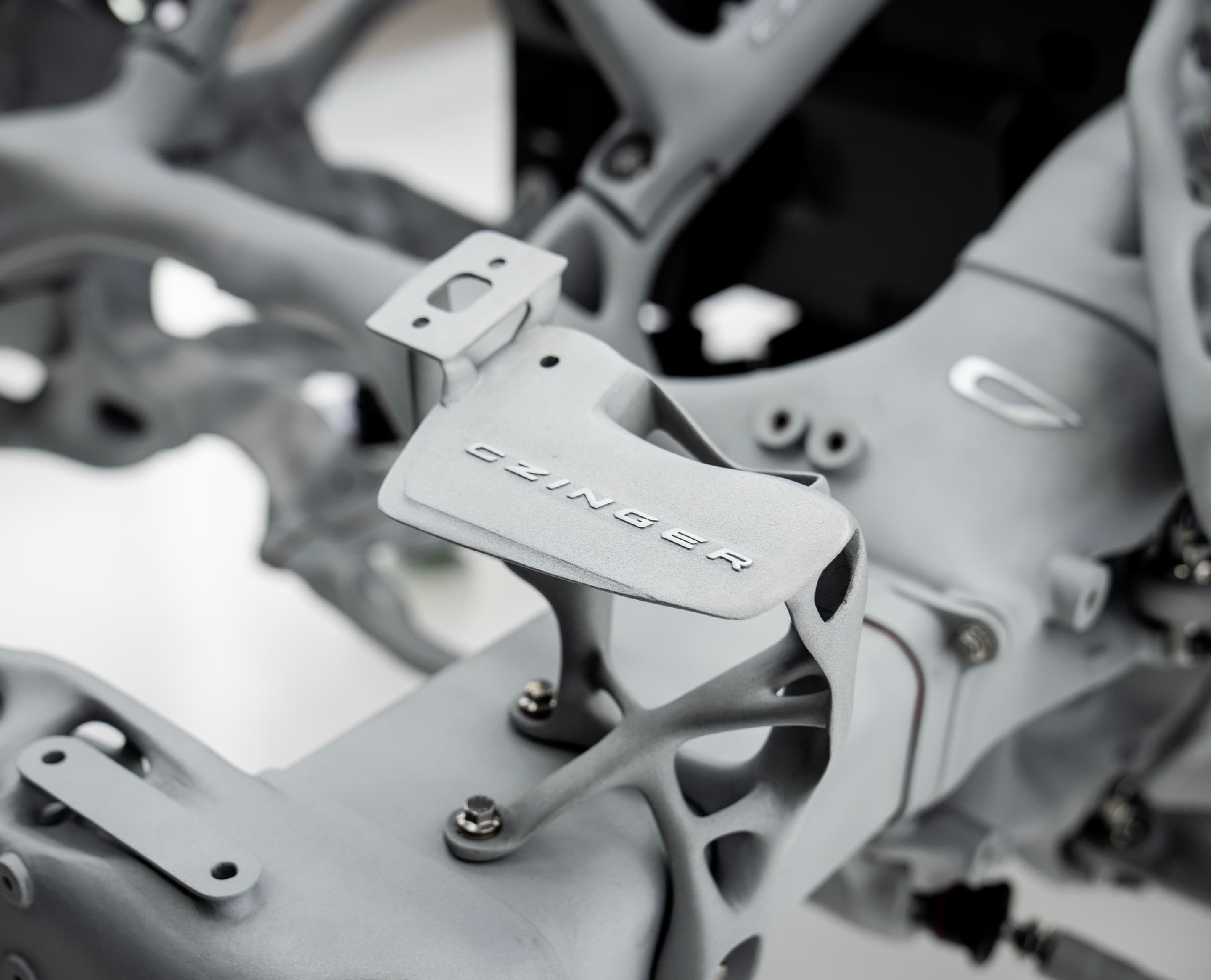 Additively manufactured BioLogic node, close up