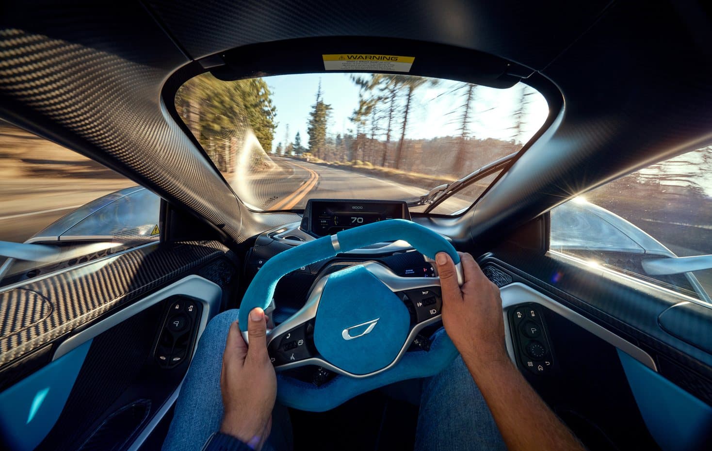 21C VMax accelerating on an open road